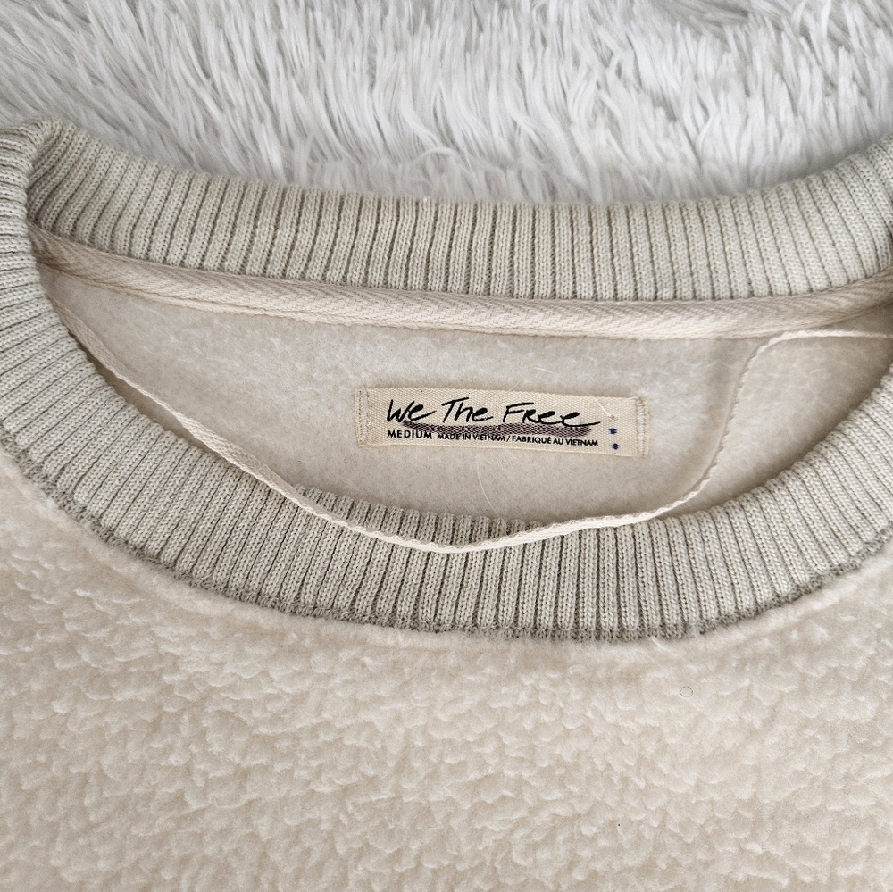 Free People We The Free Cozy Camden Sweatshirt Vanilla Ice Cream - Picture 7 of 12